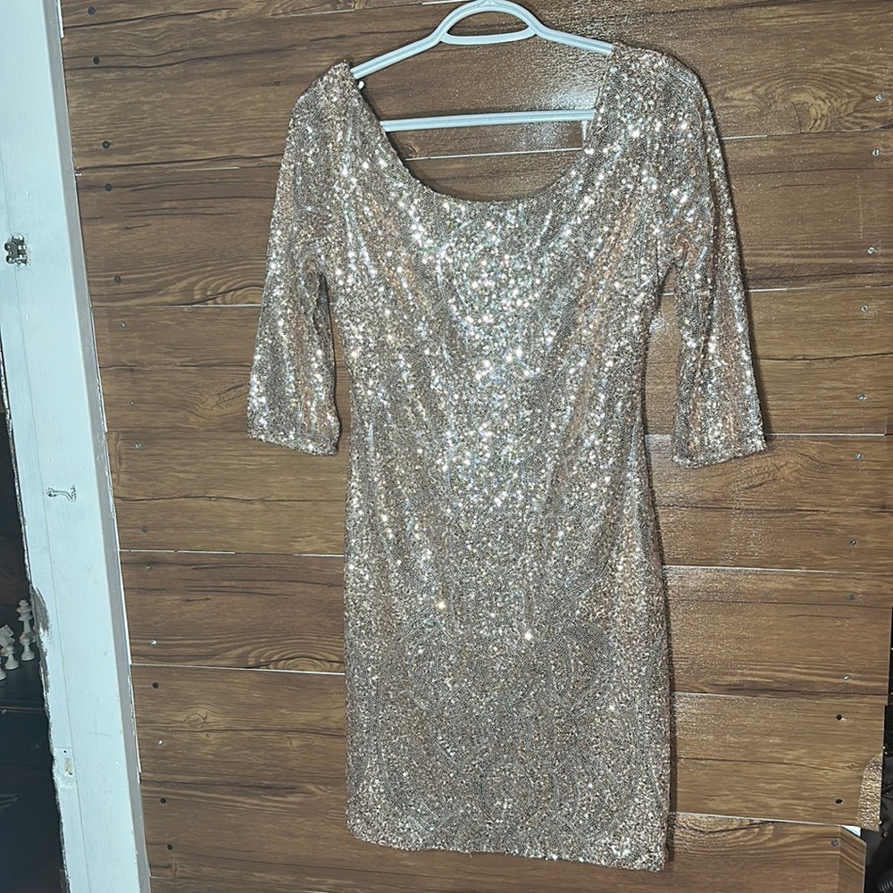 My Michelle Size 5 Rose Gold Sequin Dress